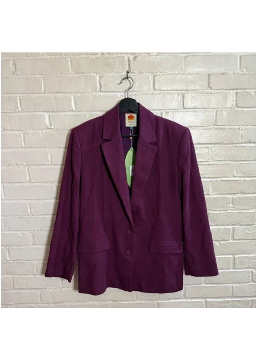 Farm Rio Plum Blazer Size L - Picture 3 of 4